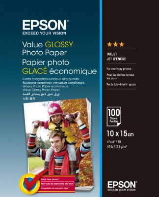 Fotopapír Epson Value Glossy Photo Paper 10x15cm 100 sheet