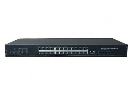 Switch Adex ADS224GRP-1PO-2F-RM managovatelný, 24x GLAN, 23x PoE-in reverzní, 1x PoE-out, 2x SFP