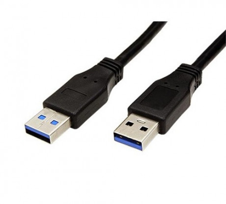 Kabel USB3.0 A(M) - USB3.0 A(M) SuperSpeed 5Gbps 0,5m, černý