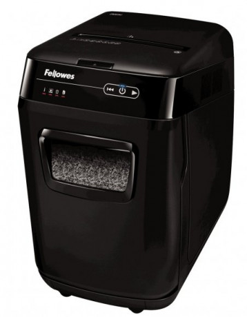 Skartovač Fellowes AutoMax 200 M, P-5, Cross cut 2×14 mm, zásuvka 200 listů, 32l, Credit Card, NBÚ