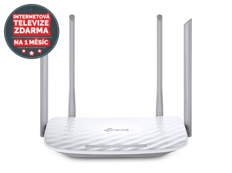 WiFi router TP-Link Archer C50 AC1200, AP/router, 4x LAN, 1x WAN / 300Mbps 2,4/ 867Mbps 5GHz