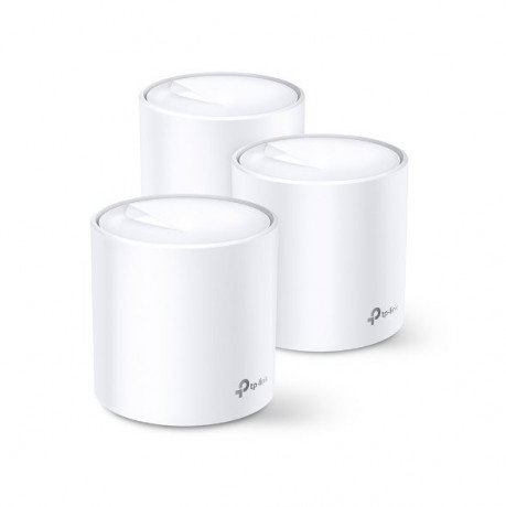 WiFi router TP-Link Deco X60(3-pack) AX3000, WiFi 6, 2x GLAN, / 574Mbps 2,4GHz/ 2402Mbps 5GHz