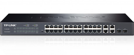 Switch TP-Link TL-SL2428P Smart, 24x Lan/PoE+, 4x GLan, 2x SFP Combo, 192W , Omáda SDN