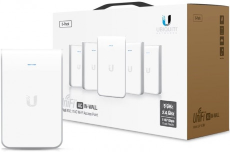 WiFi router Ubiquiti Networks UniFi AP In Wall 2x GLAN, (2,4GHz 300Mbps / 5GHz 867Mbps), 5-pack