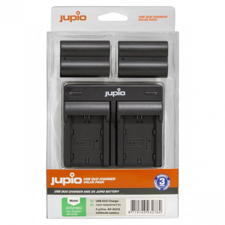 Set Jupio 2x baterie Jupio NP-W235  - 2300 mAh s duální nabíječkou pro Fuji