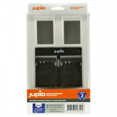 Set Jupio 2x BLN-1 (BLN1) 1220 mAh + USB duální nabíječka