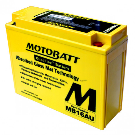 Baterie Motobatt MB16AU pro motocykly (20,5Ah, 12V, 2 vývody)