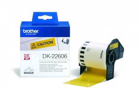 Páska Brother DK-22606 (žlutá filmová role 62mm x 15,24m)