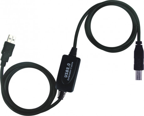 Kabel USB 2.0 repeater a propojovací kabel A/M-B/M 10m