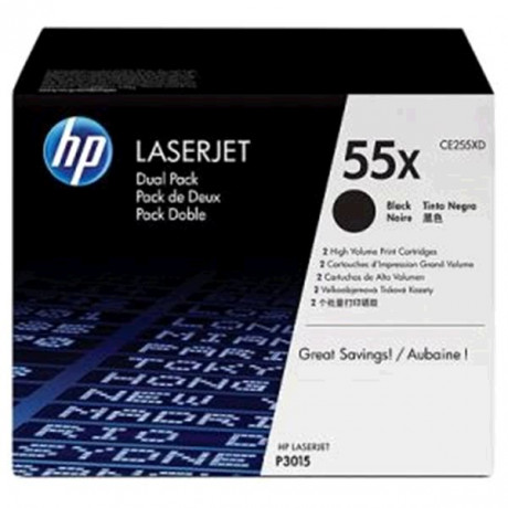 Toner HP CE255XD dvojbalení černý (12 500str./5%)