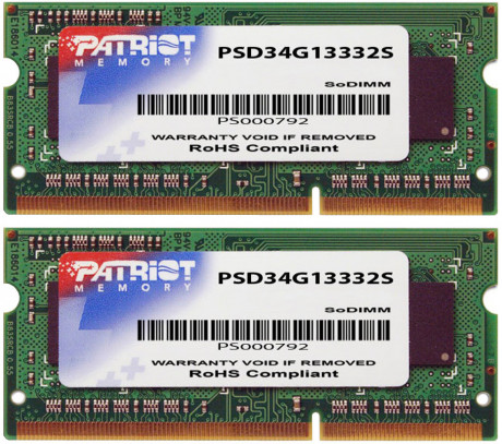 Paměť Patriot DDR3 4GB SL 1333 SO-DIMM