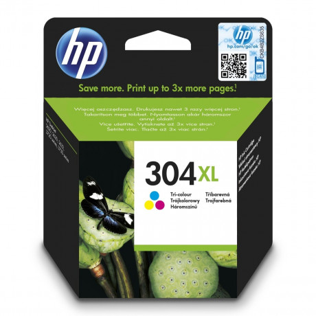 Inkoust HP 304XL barevná inkoustová kazeta, N9K07AE