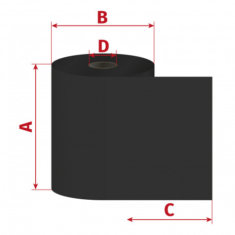 Páska 83mm x 74m TTR premium pryskyřice, D12/OUT/2x zářez/centr na střed