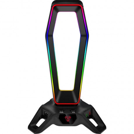 Herní hub a stojan Yenkee YHB 3000 RGB, 3x USB, podsvícený, černý