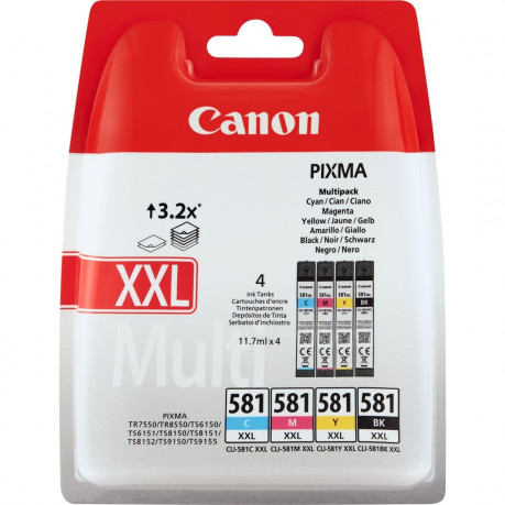 Inkoust Canon CLI-581XXL C/M/Y/BK - Multipack