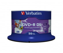 Médium Verbatim DVD+R DL 8,5GB 8x Printable 50-cake  