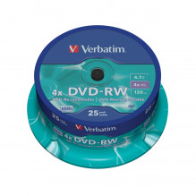 Médium Verbatim DVD-RW 4,7GB 4x spi...