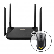 WiFi router Asus ASUS RT-AX53U WiFi 6, 3x GLAN, 1x GWAN, USB + dárek myš  