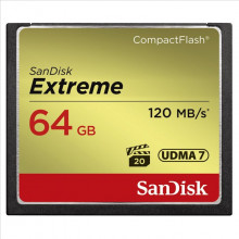 Paměťová karta Sandisk Extreme CF 64 GB 120 MB/s zápis 85 MB/s UDMA7 