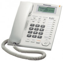 Telefon Panasonic KX-TS880FXW - jednolinkový, displej, CLIP, konektor pro n.s. 2,5mm, speakerphone,  