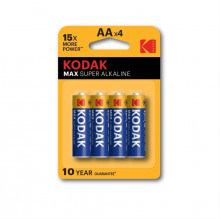 Baterie Kodak AA MAX alkalická 4 ks, blistr 