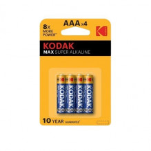 Baterie Kodak AAA MAX alkalická 4 ks, blistr 