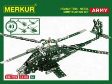 Stavebnice Merkur Helikopter Set, 515 dílů, 40 modelů 