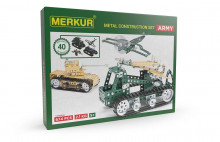 Stavebnice Merkur Army Set, 674 dílů, 40 modelů 