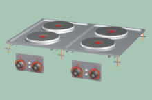 PCD-68ET - Sporák drop-in el. 4x drop-in plotýnka 400 V 