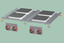 PCQD-68ET - Sporák drop-in el. 4x drop-in plotýnka 400 V 