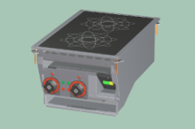 PCID-64ET - Sporák indukce drop-in el. 2x drop-in plotýnka 400 V 