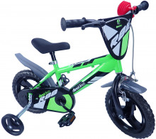 Dětské jízdní kolo Dino Bikes 412UL zelené 12" chlapecké - 2. jakost 