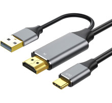 Kabel HDMI2.0 na USB-C pro monitory s USB-C konektorem, 4K@60Hz,1080p Aluminium 2m 