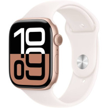 Hodinky Apple Watch Series 10 GPS 42mm Rose Gold Aluminium Case with Light Blush Sport Band - S/M 